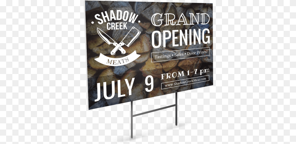 Grand Opening Butcher Yard Sign Template Preview Billboard, Advertisement, Poster, Text Free Png