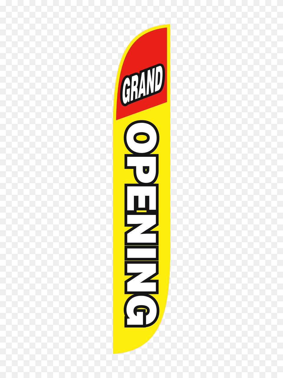 Grand Opening Feather Flag Yellow Red, Sticker, Logo Free Transparent Png