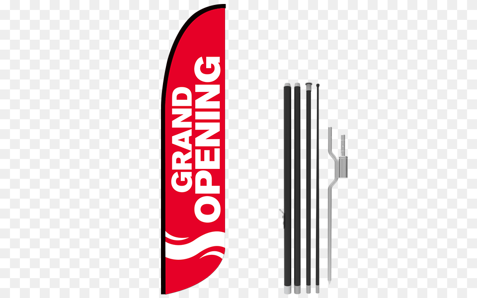 Grand Opening Stock Blade Flag With Ground Stake, Dynamite, Weapon Png Image