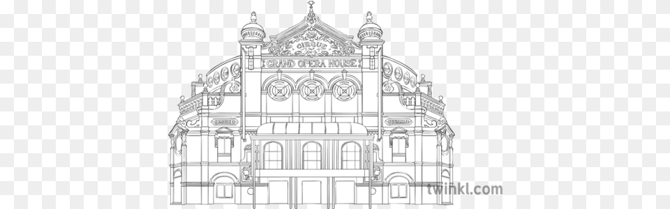 Grand Opera House Belfast No Background Ni World Around Us Queen Victoria Building Drawing, Art, Architecture, Clock Tower, Tower Free Transparent Png