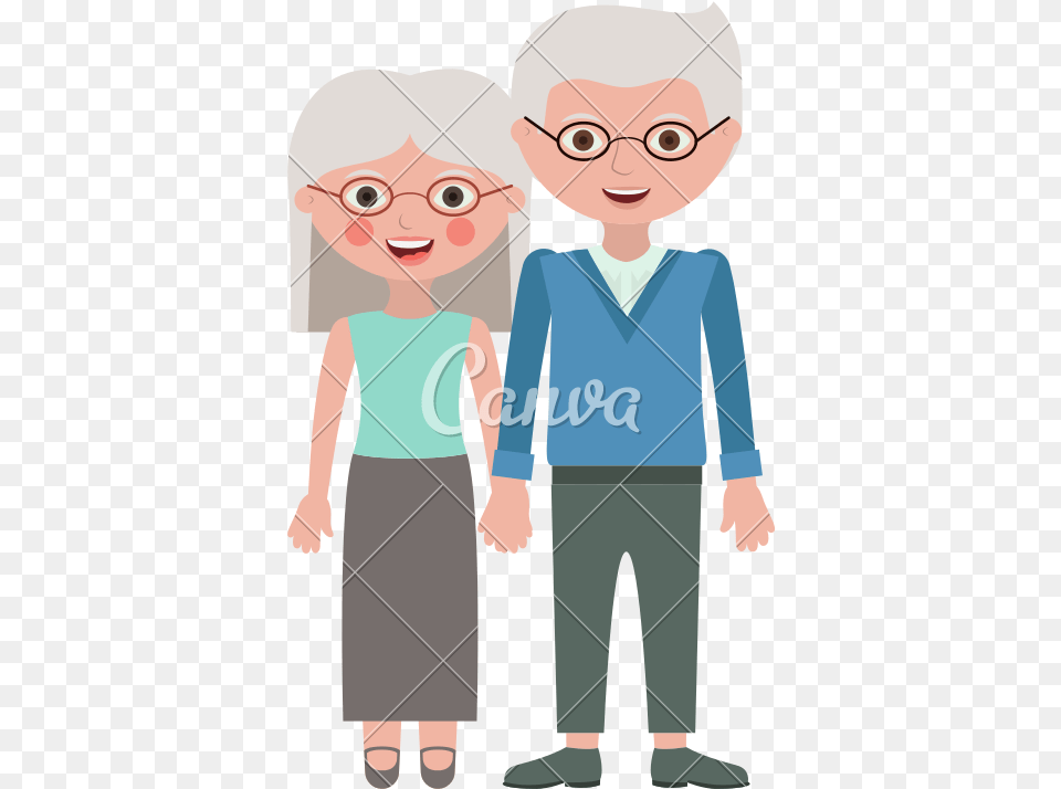 Grand Parents Clipart Love In Cartoon Theme, Photography, Hand, Male, Person Free Png