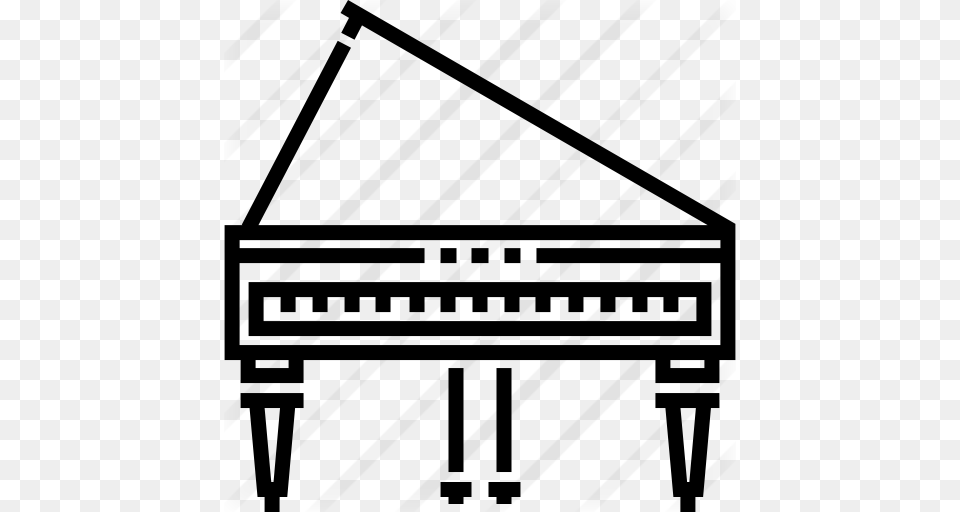 Grand Piano, Gray Png