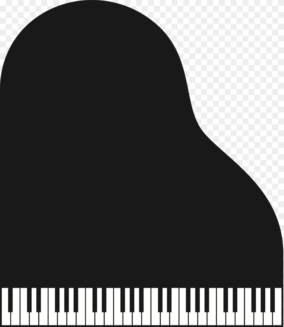 Grand Piano Black And White Clipart, Silhouette, Person Free Png