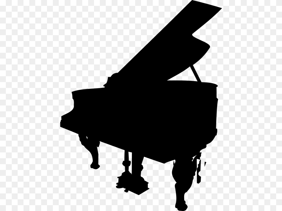 Grand Piano Black Free Vector Graphic On Grand Piano Silhouette, Gray Png