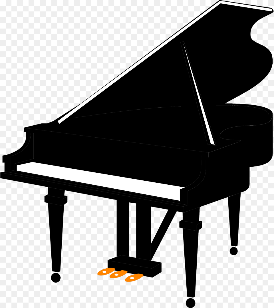Grand Piano Clipart Black And White Cliparts And Piano Clip Art, Grand Piano, Keyboard, Musical Instrument Free Png Download