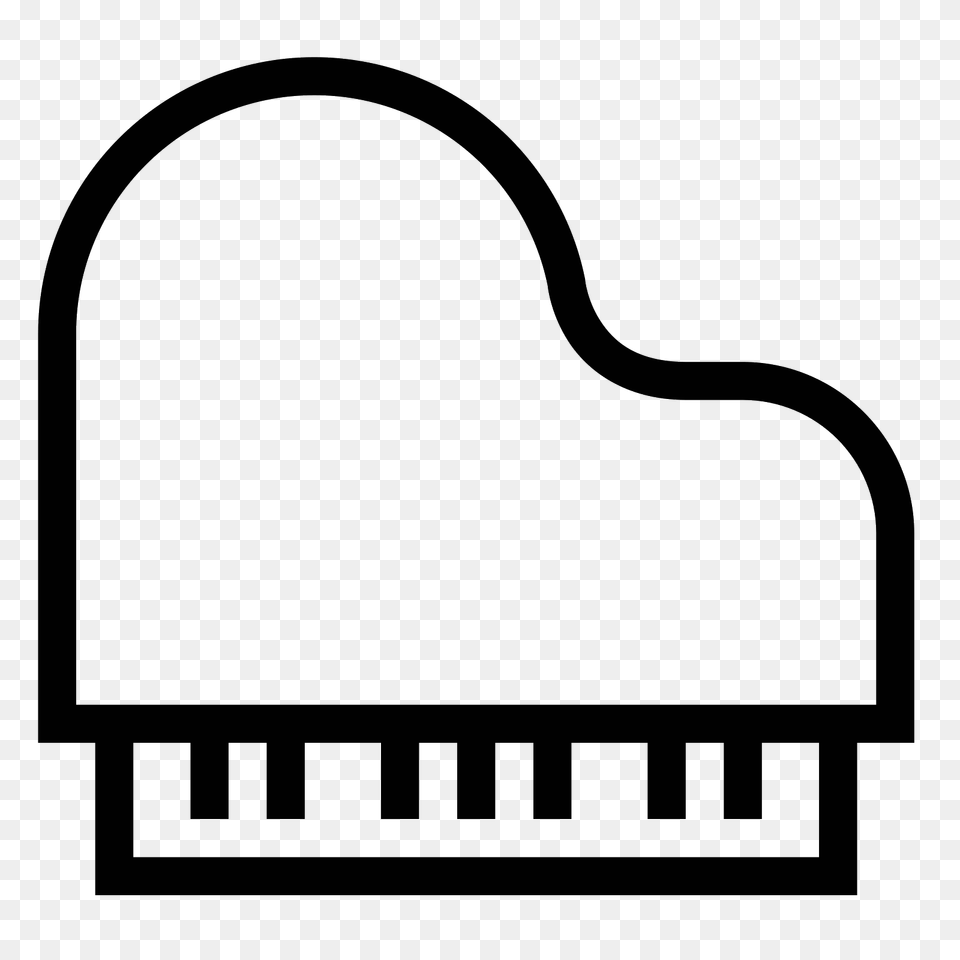 Grand Piano Icon, Gray Free Png