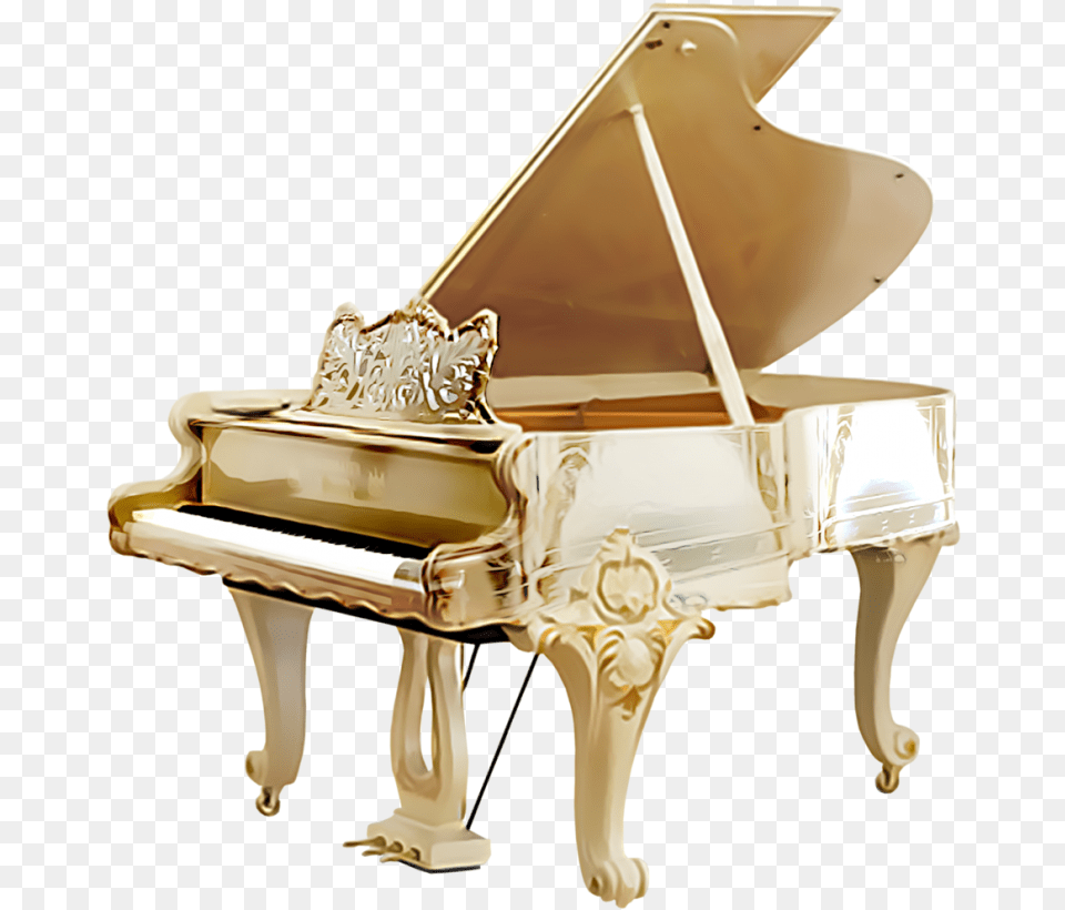 Grand Piano Image Purepng Transparent Cc0 Gold Piano, Grand Piano, Keyboard, Musical Instrument Free Png