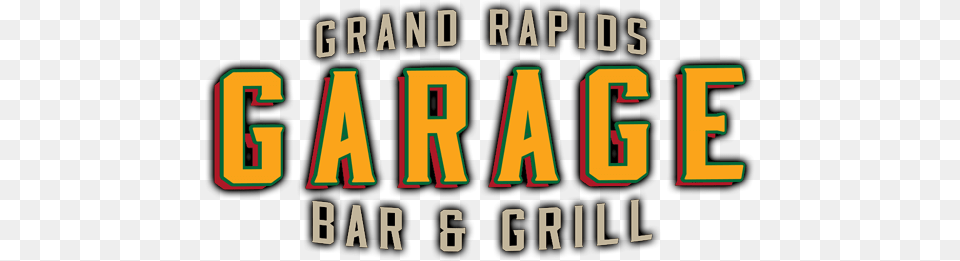 Grand Rapids Garage Bar Amp Grill, Scoreboard, Text, Banner Free Transparent Png