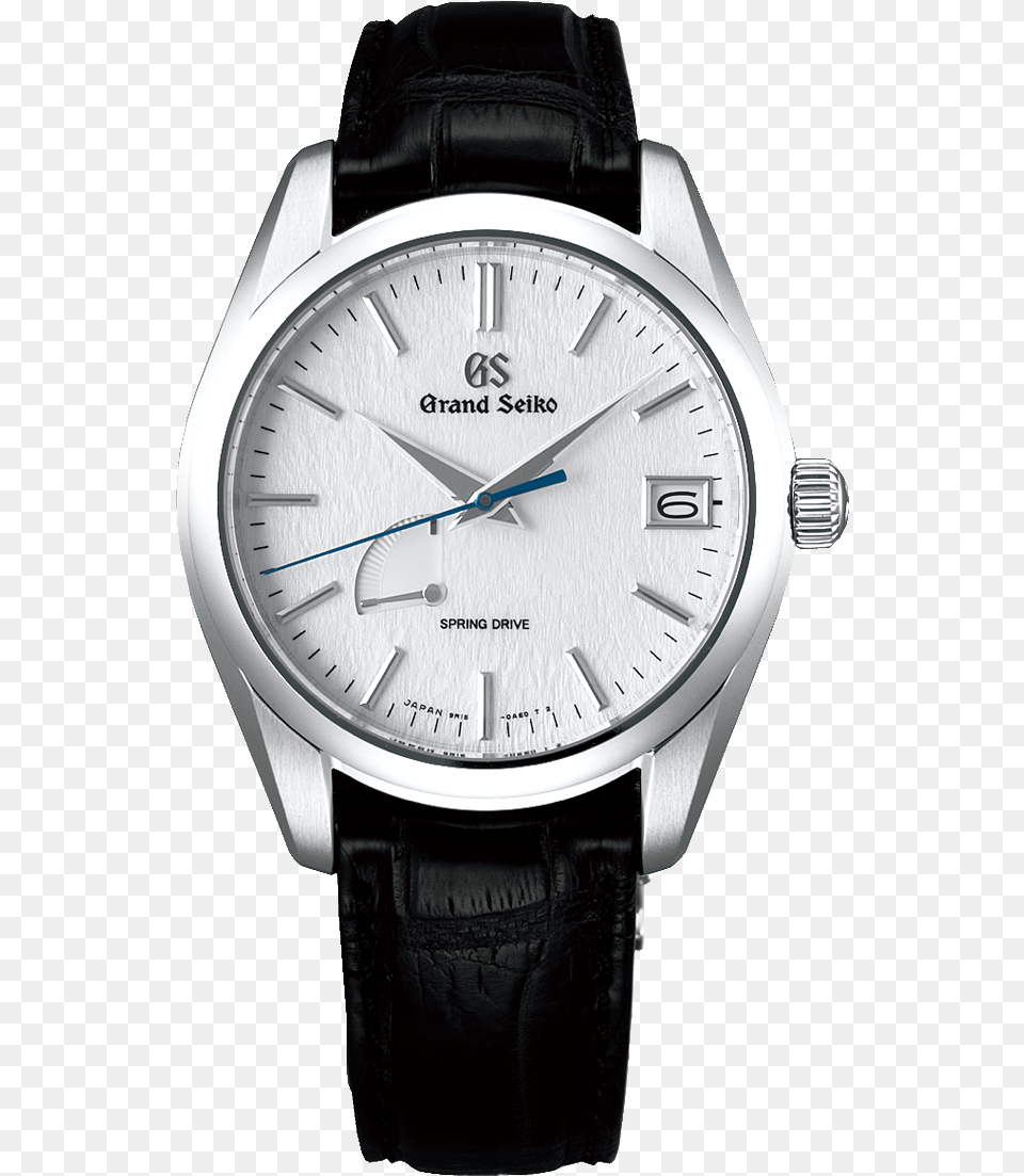 Grand Seiko Spring Drive White Gold Snowflake Strap Grand Seiko Spring Drive, Arm, Body Part, Person, Wristwatch Png Image