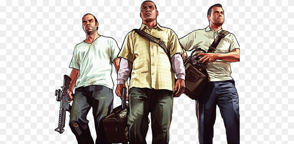 Grand Theft Auto 5 Transparent Gta V Michael Trevor Franklin, Adult, Man, Male, Person Png