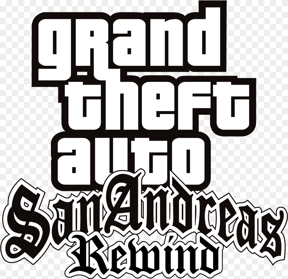 Grand Theft Auto San Andreas Logo Logo Gta Sa, Letter, Text, Scoreboard, People Png Image