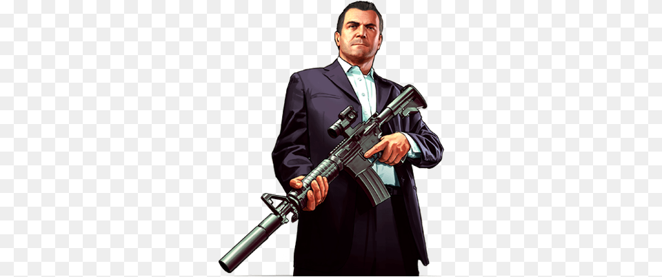 Grand Theft Auto V Gta 5 Michael, Firearm, Gun, Rifle, Weapon Free Png Download
