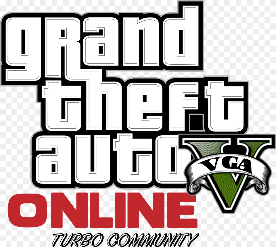 Grand Theft Auto V Online Logo Gta V Online Logo, Advertisement, Poster, Text, Qr Code Free Png Download