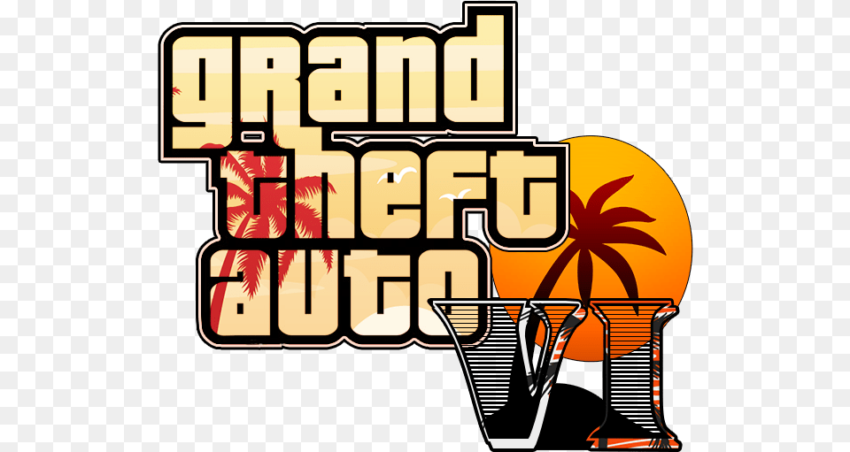 Grand Theft Auto Vi Picture Grand Theft Auto Vice City Logo, Advertisement, Poster Free Transparent Png