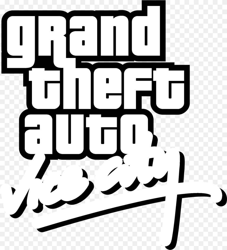 Grand Theft Auto Vice City Logo Gta Vice City Logo White, Text, Dynamite, Weapon Png Image