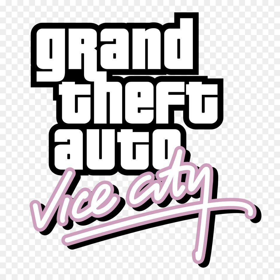 Grand Theft Auto Vice City Logo Vector, Text, Light Free Transparent Png