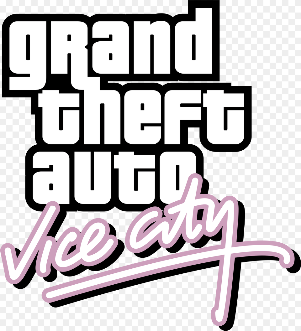 Grand Theft Auto Vice City Logo Vice City Logo Vector, Text, Gas Pump, Machine, Pump Free Transparent Png