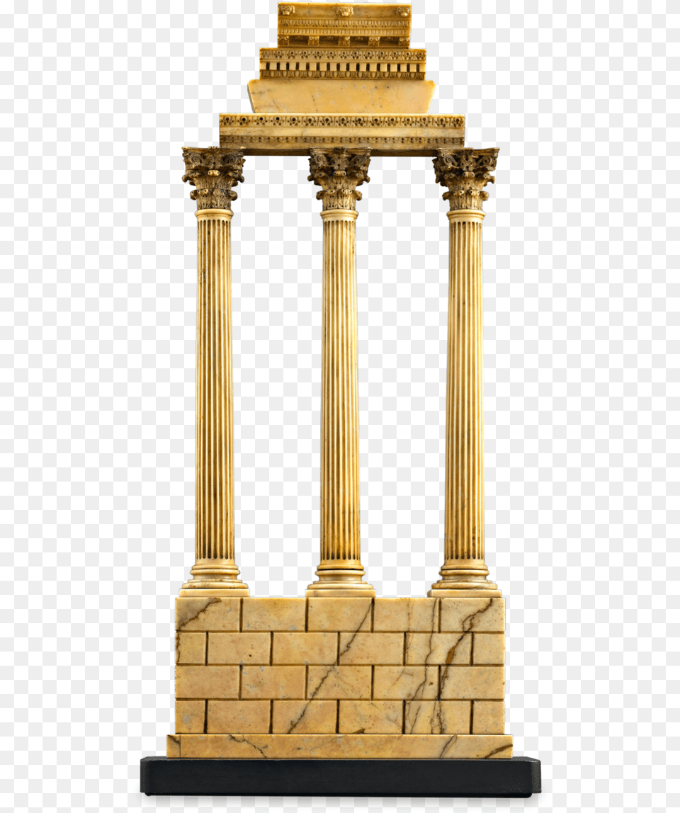 Grand Tour Souvenir Temple Of Castor And Pollux Column, Architecture, Pillar Png Image