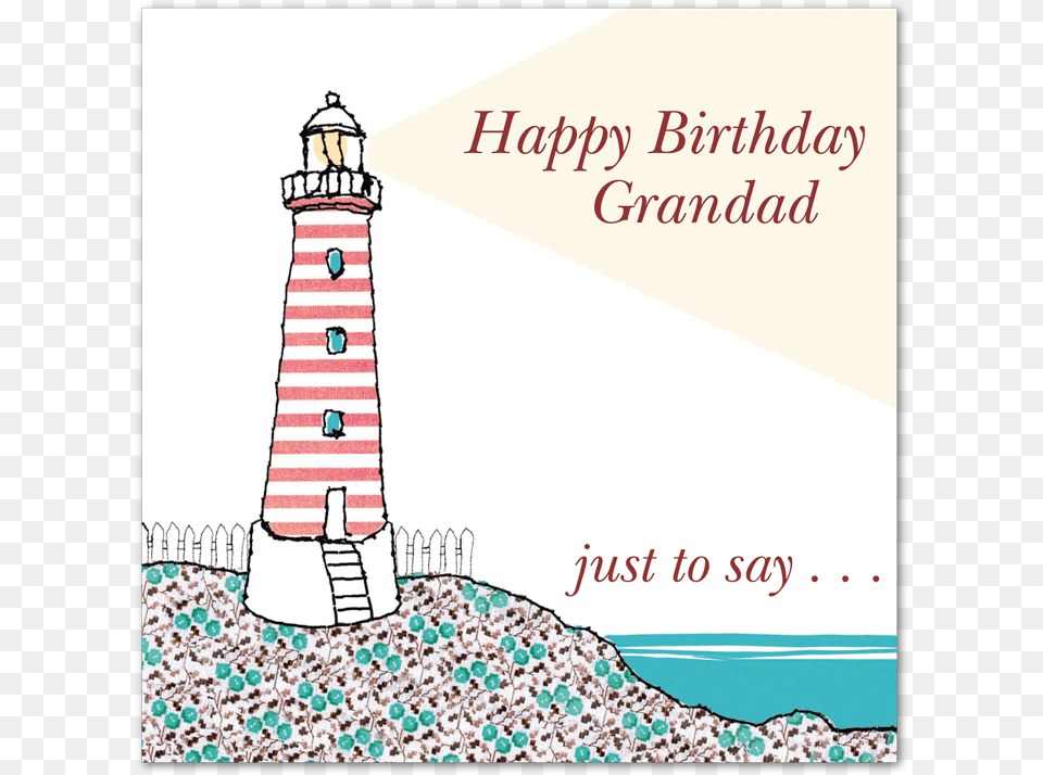 Grandad Birthday Card Journal Sew Very Vintage Lighthouse, Architecture, Building, Tower, Beacon Free Transparent Png