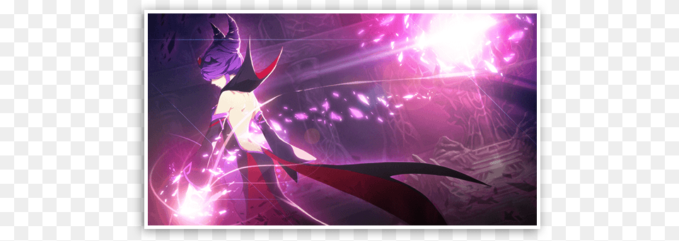 Grandchase Anime, Light, Lighting, Purple, Person Free Transparent Png