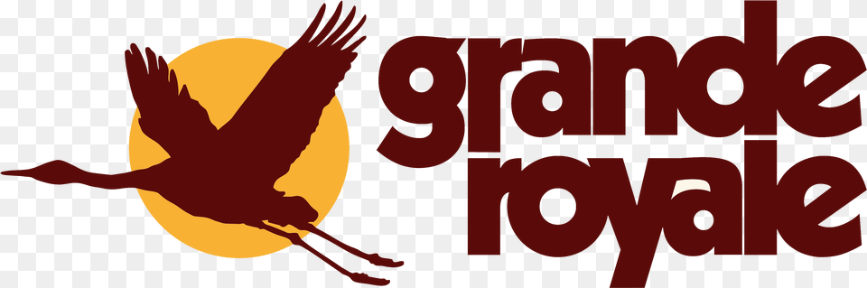Grande Royale Logo Simple Illustration, Animal, Bird, Waterfowl, Crane Bird Free Png Download
