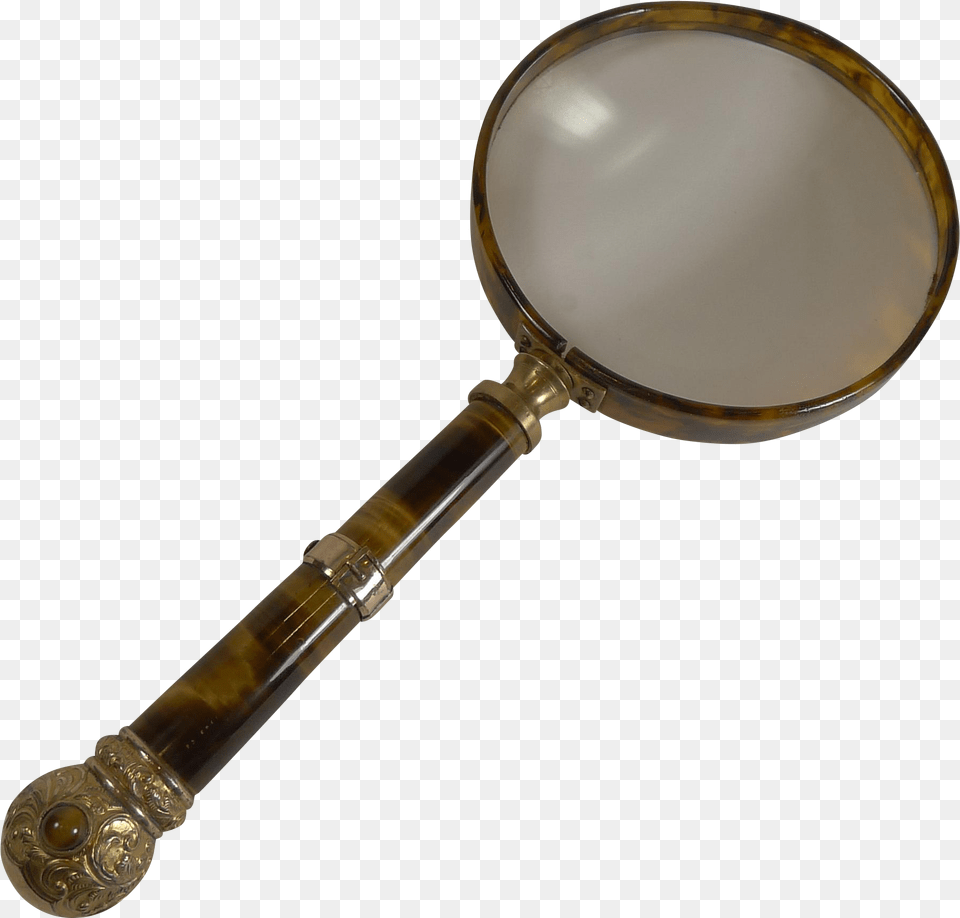 Grandest Antique English Magnifying Glass Rear View Mirror, Blade, Dagger, Knife, Weapon Png Image