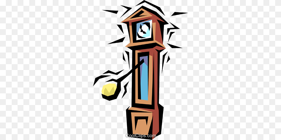 Grandfather Clock Royalty Free Vector Clip Art Illustration, Architecture, Building, Clock Tower, Tower Png Image