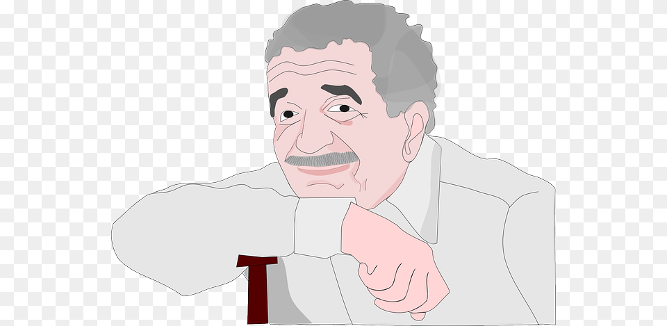 Grandfather Gray Man Mustache Old Person Sitting Gabriel Garcia Marquez Transparant, Portrait, Photography, Head, Face Png Image