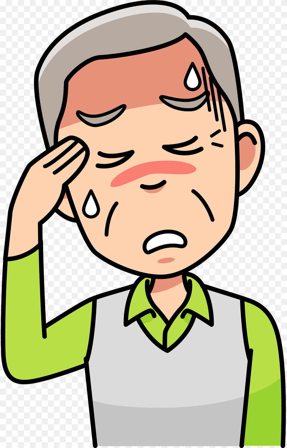 Grandfather Has A Headache Clipart, Accessories, Baby, Formal Wear, Person Free Png