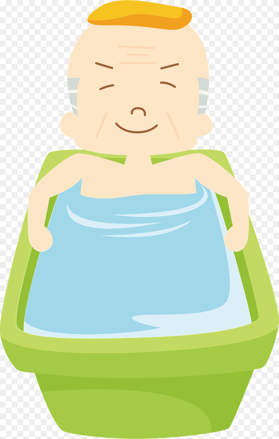 Grandfather Is Bathing Clipart, Indoors, Bathroom, Potty, Room Png Image