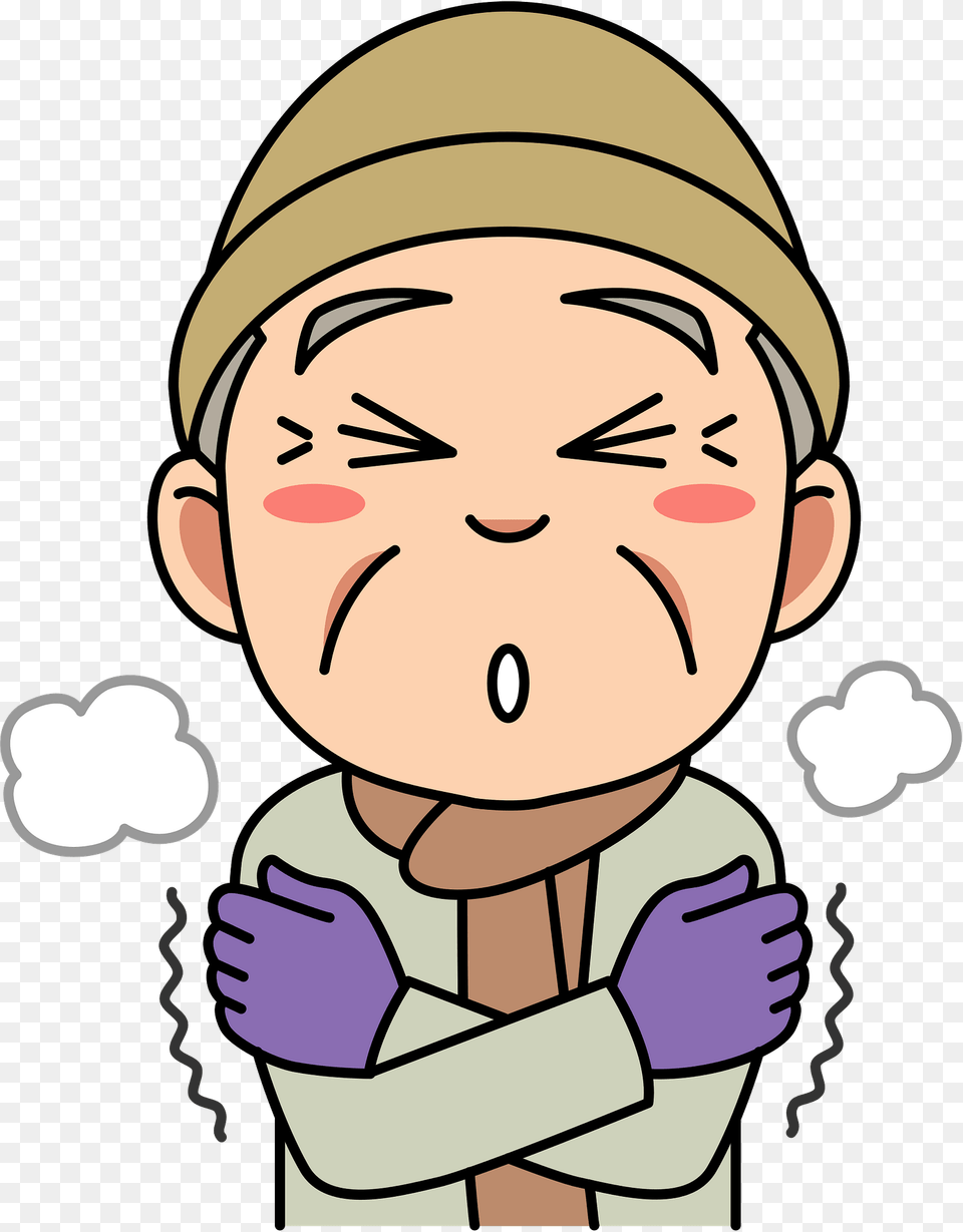 Grandfather Is Cold Clipart, Baby, Person, Face, Head Png