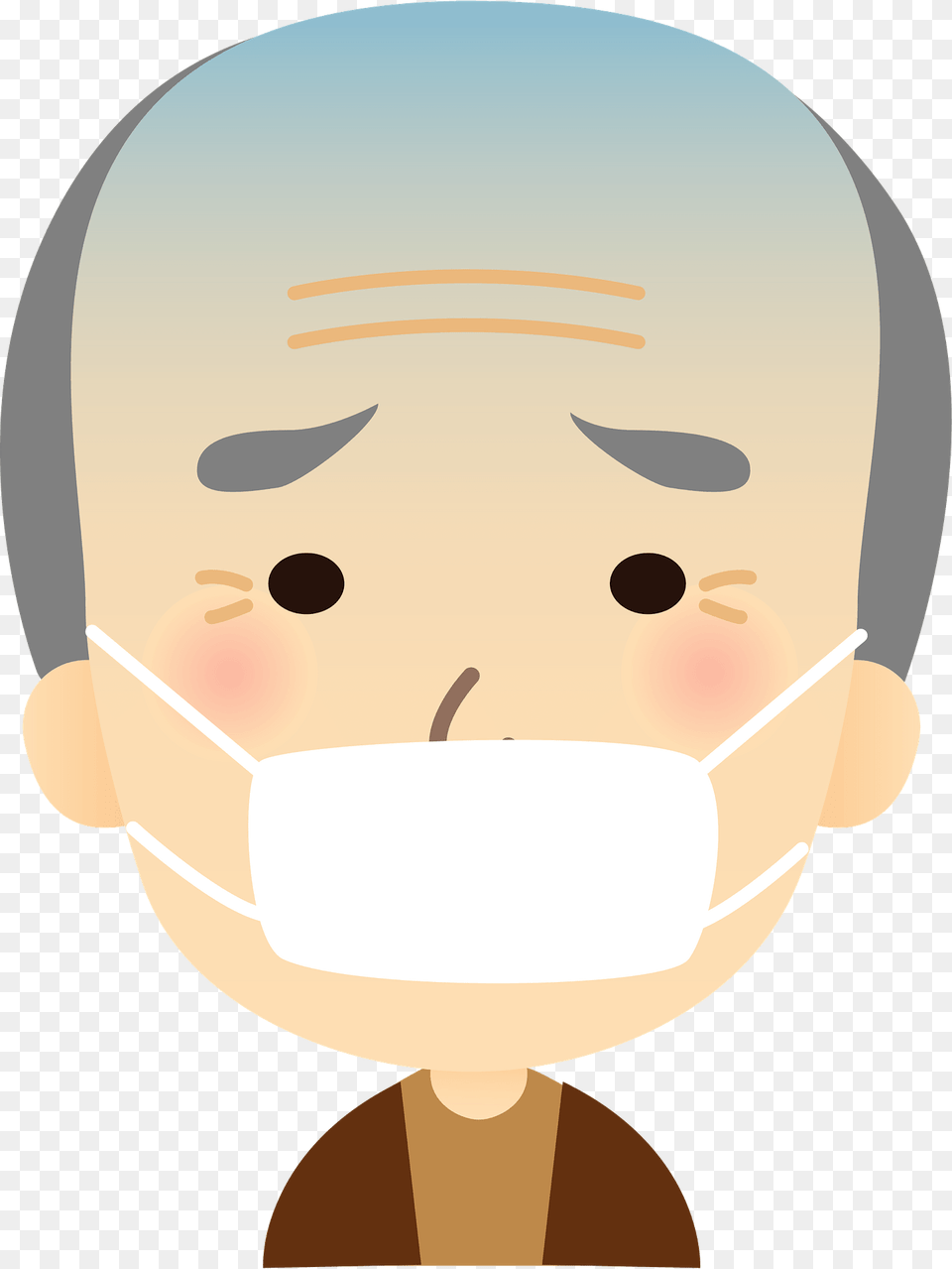 Grandfather Is Sick With A Cold Clipart, Head, Person, Face Png Image