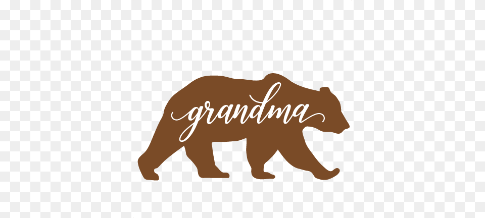 Grandma Bear Svg Cuts Scrapbook Cut File Cute Clipart Baby Bear Svg, Animal, Mammal, Wildlife, Brown Bear Png Image