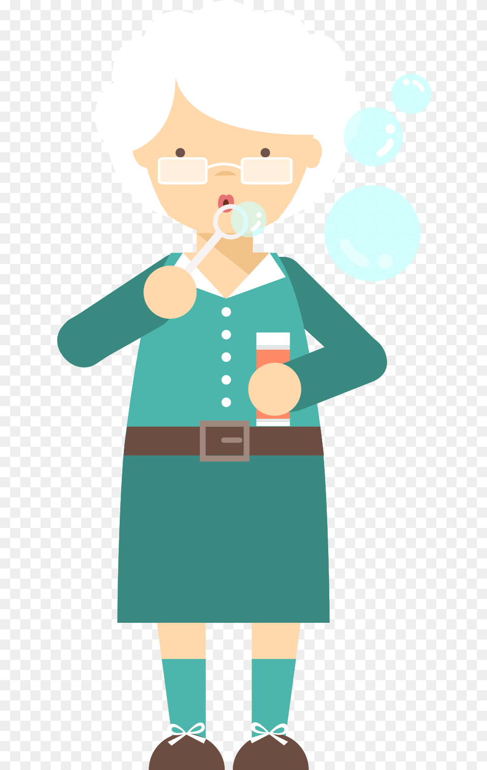 Grandma Blowing Bubbles With Jugando Animado, Baby, Person, Face, Head Png