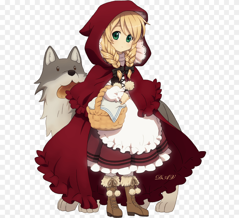 Grandma Clipart Cute Anime Little Red Riding Hood Cute, Publication, Book, Comics, Baby Free Png Download