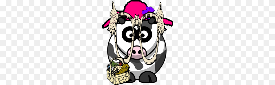 Grandma Cow Clip Art, Basket, Animal, Kangaroo, Mammal Png Image