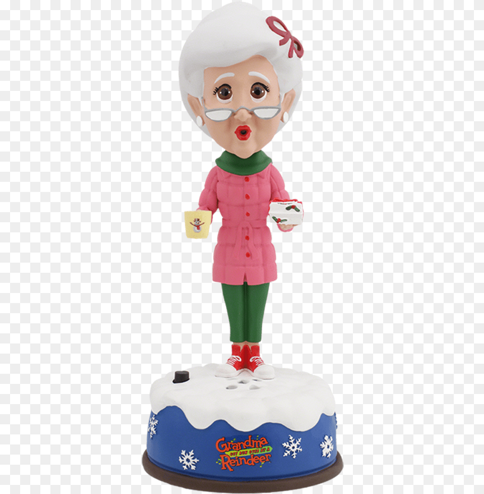 Grandma Got Runover By A Reindeer Bobblehead Figurine, Birthday Cake, Cake, Food, Cream Free Png Download