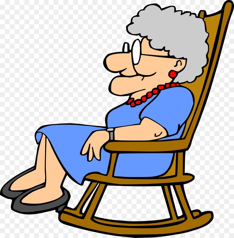 Grandma Resting Clipart, Furniture, Baby, Person, Sitting Png Image