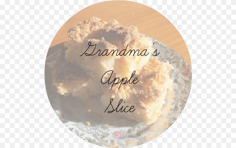Grandmas Apple Slice Dish, Plate, Cake, Dessert, Food Free Png Download