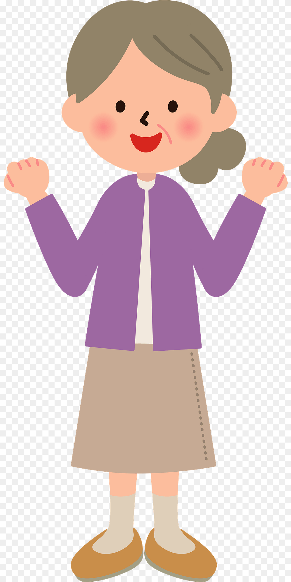 Grandmother Clipart, Person, Face, Head, Cartoon Png Image