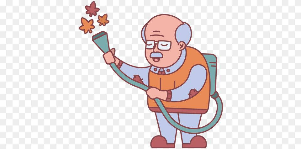 Grandpa Character Watering Plants Flat Abuelo, Cleaning, Person, Baby, Face Png
