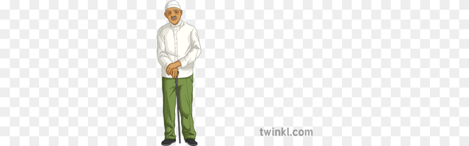 Grandpa Old Man Muslim Senior Elderly Full Length People Muslim Old Man, Clothing, Long Sleeve, Sleeve, Standing Free Png Download