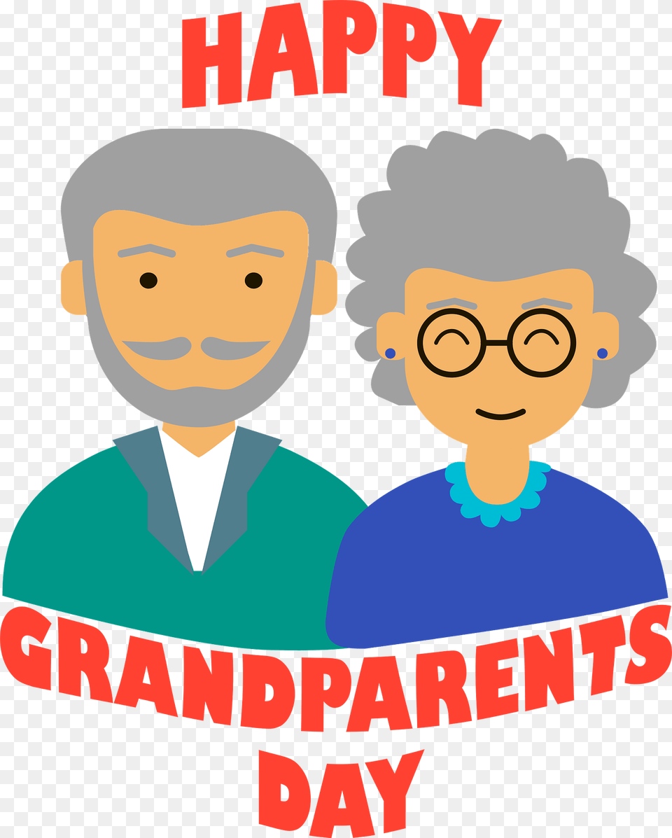 Grandparents Day Clipart, Advertisement, Poster, Baby, Face Png
