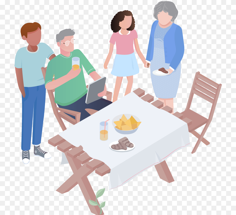 Grandparents Grandparents Sharing, Table, Person, People, Furniture Png Image