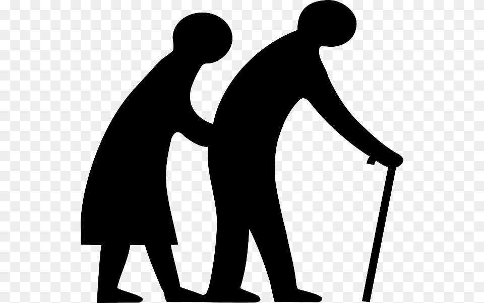 Grandparents Old People Stick Figure, Silhouette, Adult, Person, Man Png Image