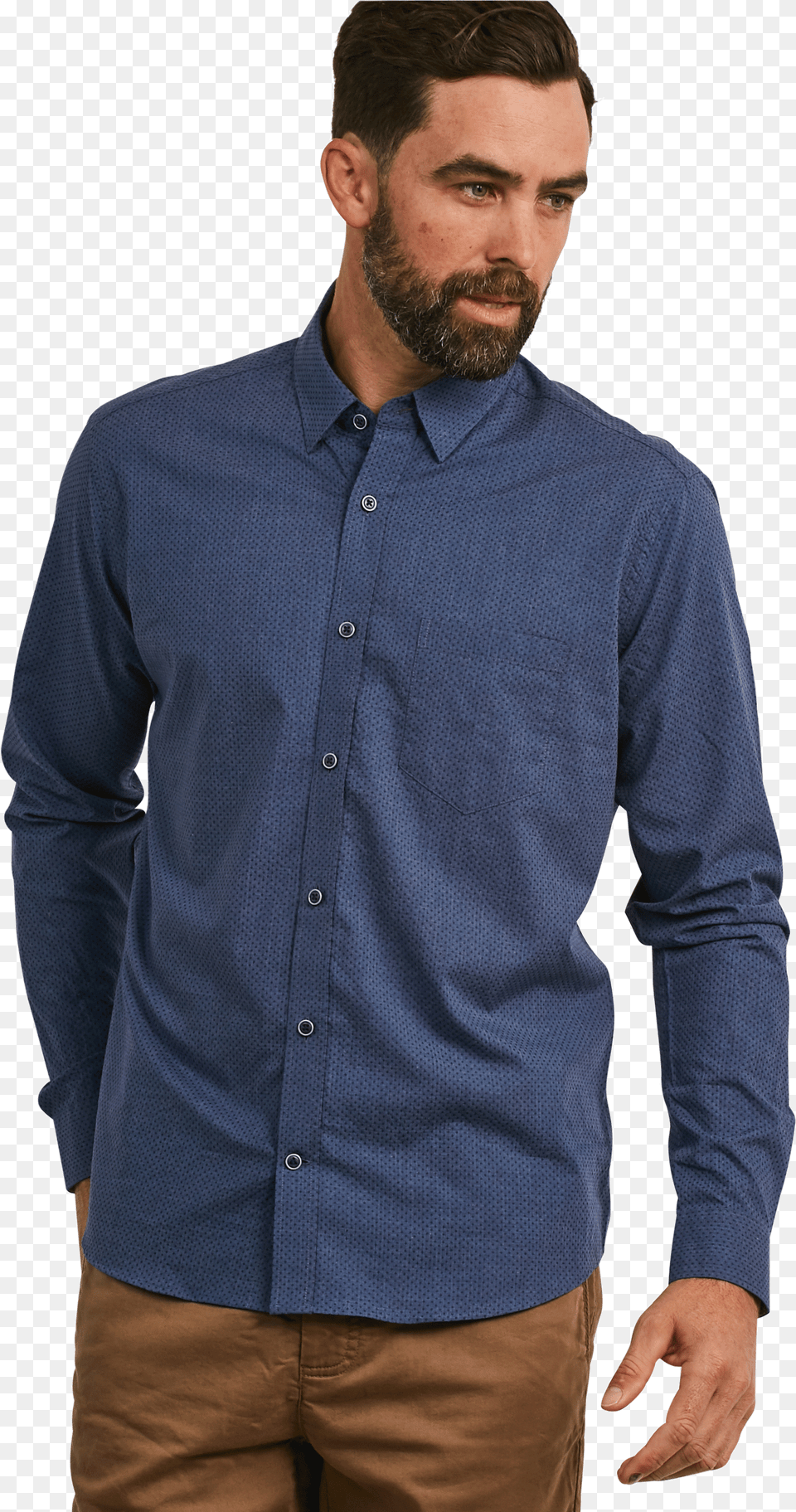 Granger Dobby Shirt Gentleman, Clothing, Dress Shirt, Long Sleeve, Sleeve Free Png