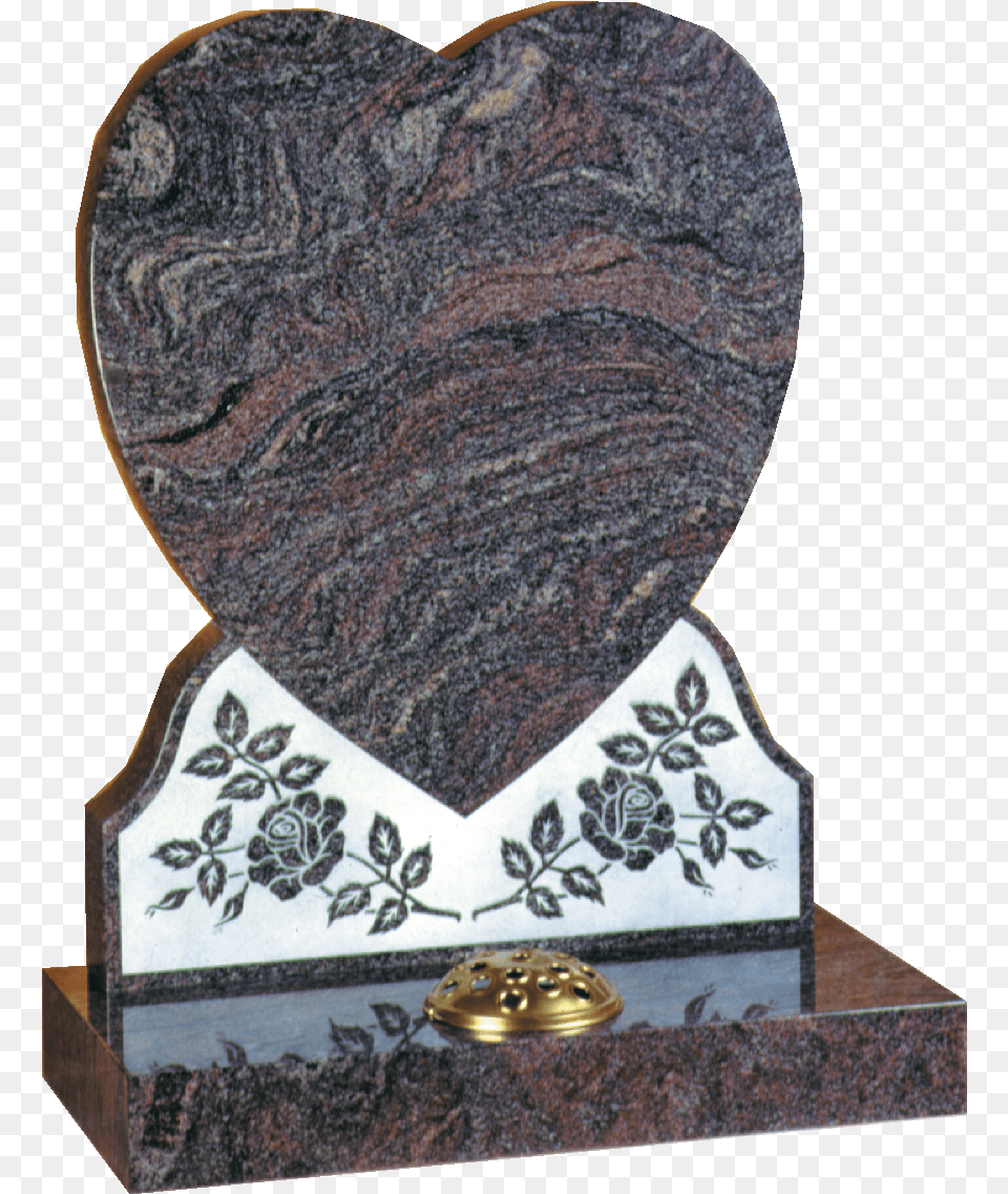 Granite Headstone Beautiful Shaped Heart Heart Shape Headstone, Gravestone, Tomb, Adult, Bride Free Png