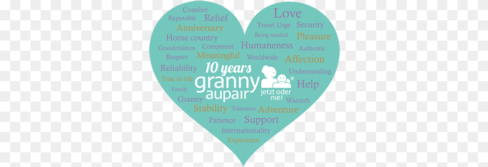 Granny Aupair Lovely, Heart, Balloon Png Image