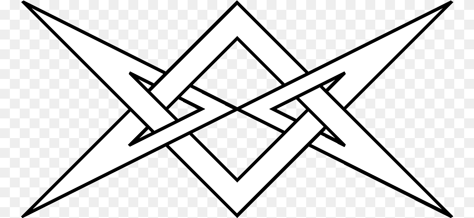 Granny Knot As Unicursal Hexagram Unicursal Hexagram, Star Symbol, Symbol, Blade, Dagger Png Image