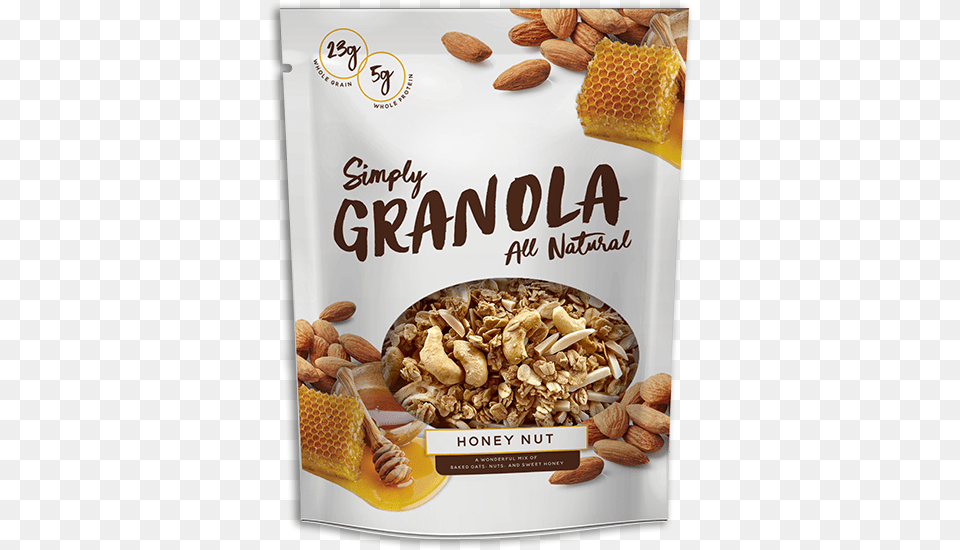 Granola Bag Packaging, Almond, Food, Grain, Produce Png Image